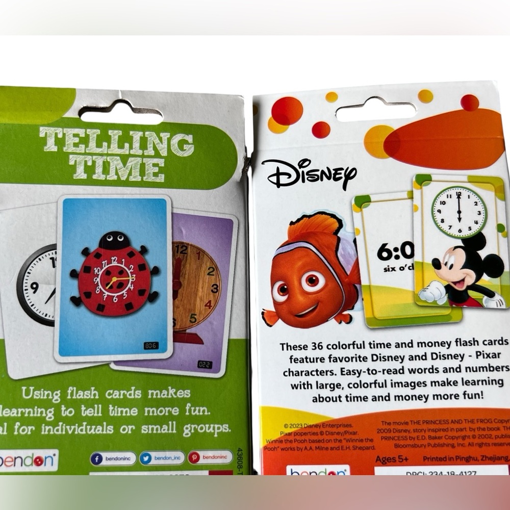 Disney Telling Time and Money Flash Cards Set - Picture 4 of 4